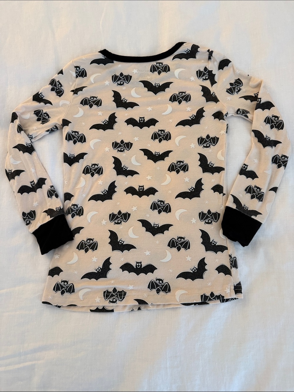Caden Lane Beige & Black Bat-Print Kids Pajama Set sz 7/8 - Picture 7 of 7